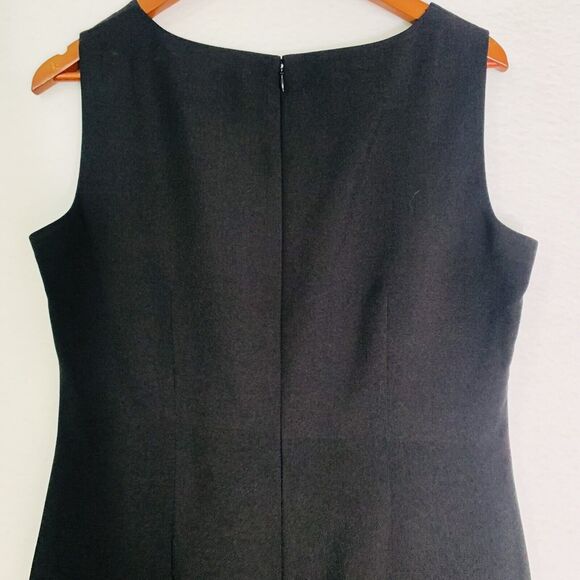 Kasper Separates Dress Women Size 10 Black Classic Sheath Slit Dark Academia - Picture 7 of 8